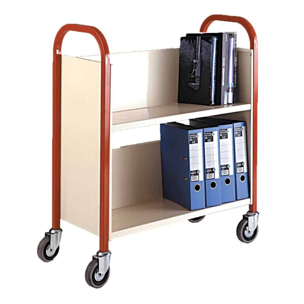 Two Tier Single Sided Book Trolley