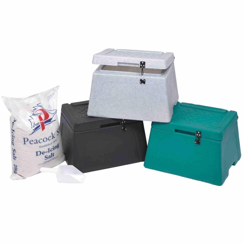 30 Litre Plastic Mini Grit Bin with Salt