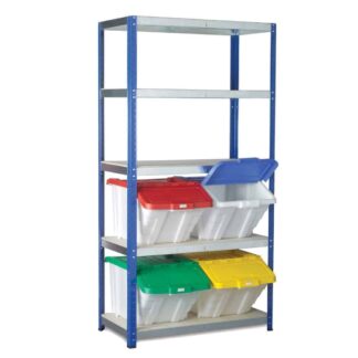 Ecodax Shelving with 4 Multi Functional Containers