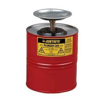 Justrite Metal Safety Plunger Smart Pump Cans
