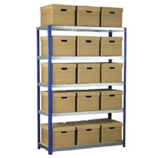 Ecorax Shelving with 15 Archive Boxes
