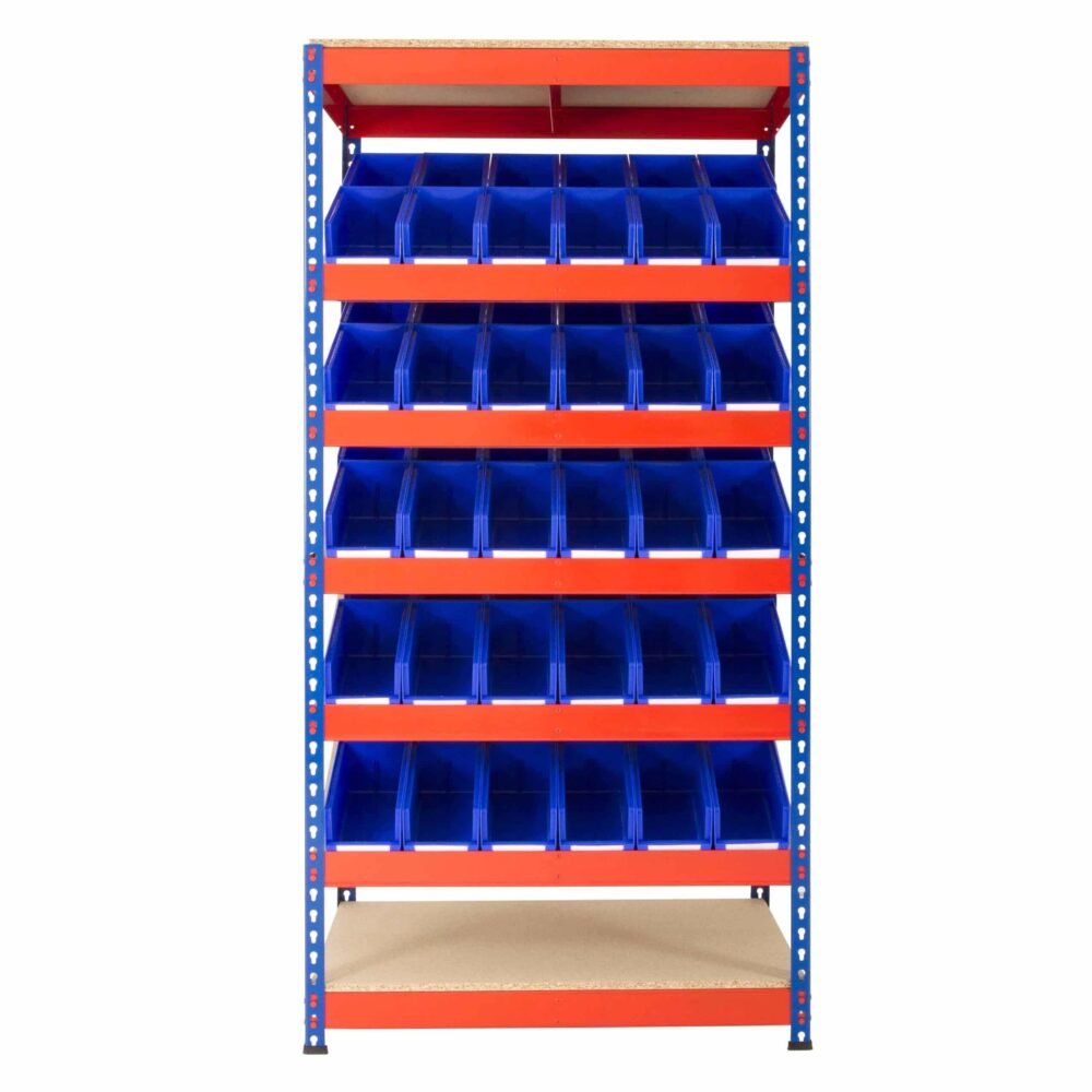 Rivet Racking Kanban Shelving Including Picking Bins