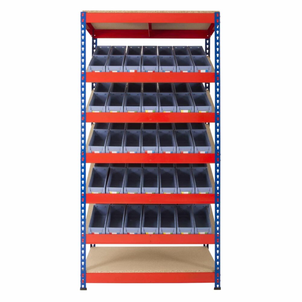 Rivet Racking Kanban Shelving Including Shelf Trays