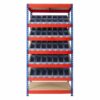 Rivet Racking Kanban Shelving Including Shelf Trays