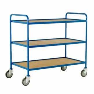 Tray Trolley with 3 Fixed Ply Shelves