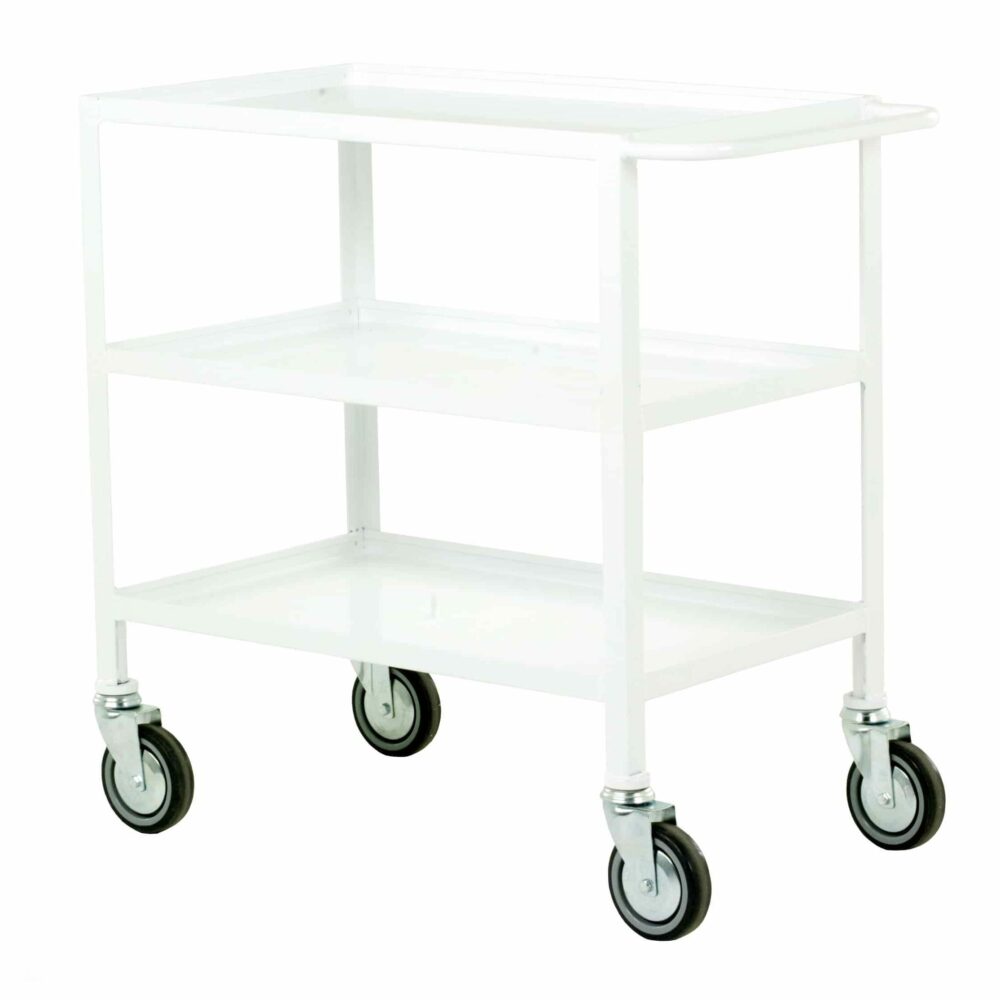 3 Tier Fixed Steel Tray Trolleys