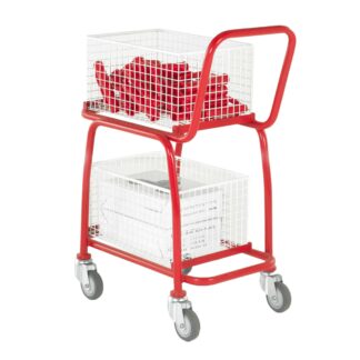 Two Tier Removable Basket Tray Trolleys