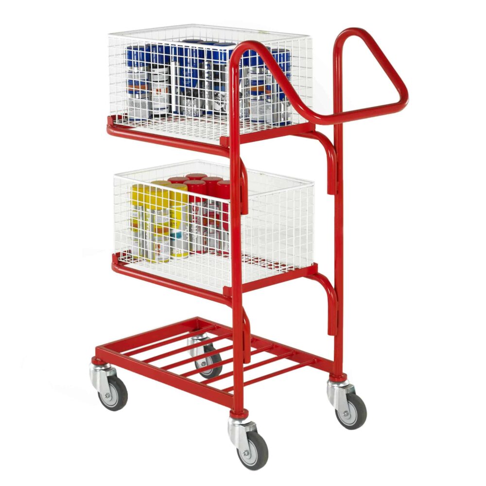 Three Tier Removable Basket Tray Trolleys
