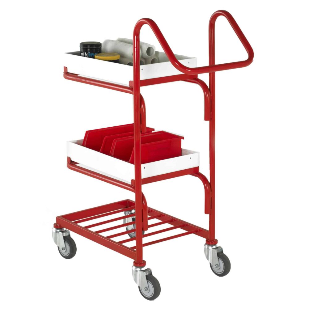 Three Tier Removable Basket Tray Trolleys