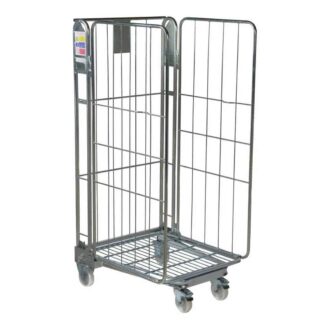 Three Sided Nestable Roll Pallet Container