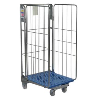Three Sided Nestable Plastic Base Roll Pallet