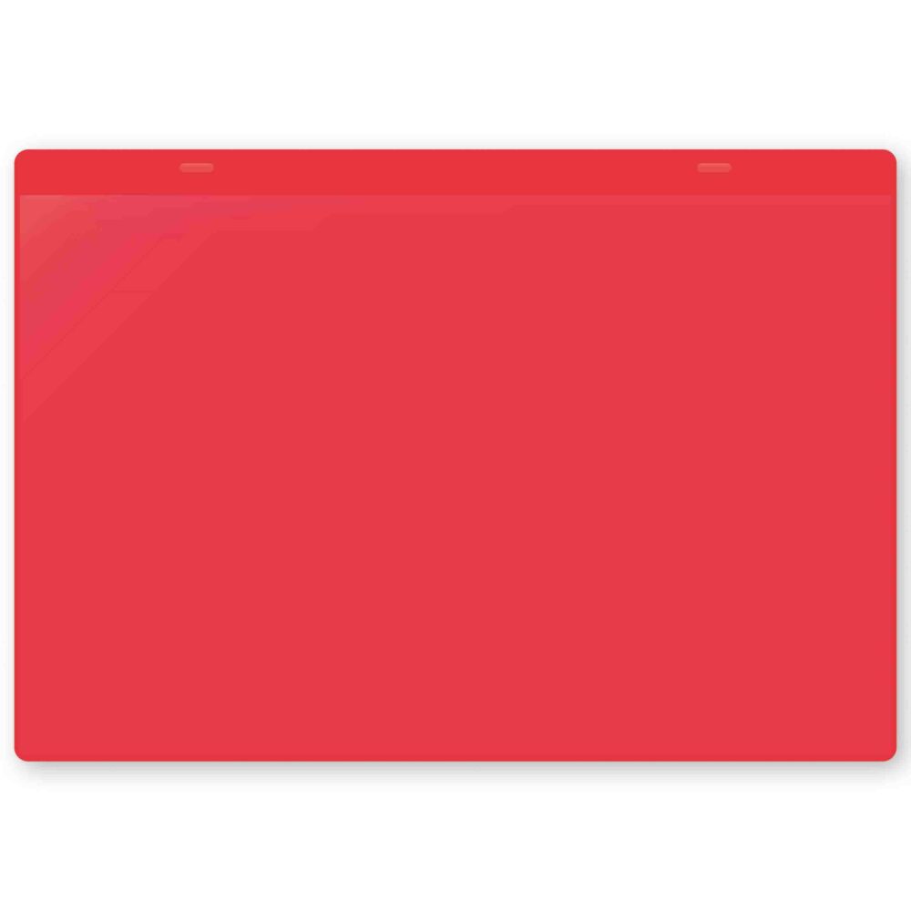 A4 Horizontal Document Pocket Red