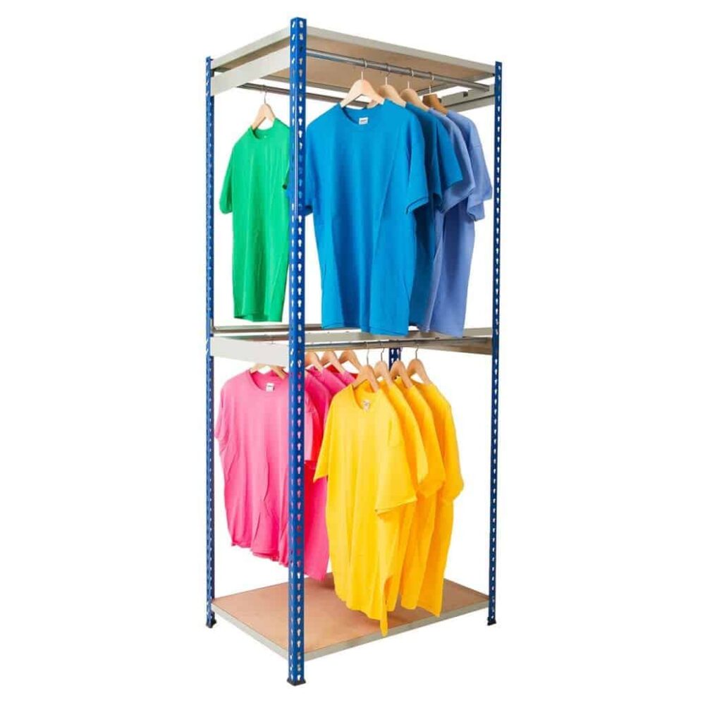 Double Rail Rivet Garment Racking
