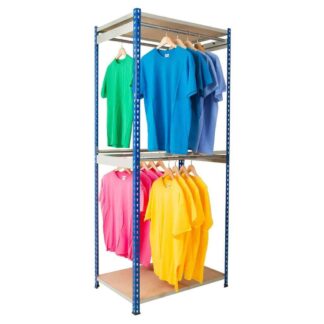Double Rail Rivet Garment Racking