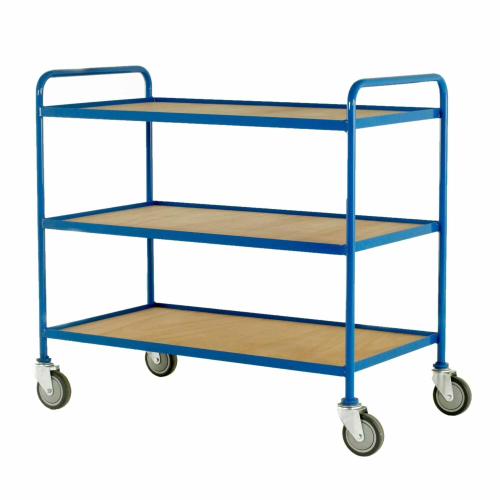 Fixed Plywood Shelf Tray Trolleys