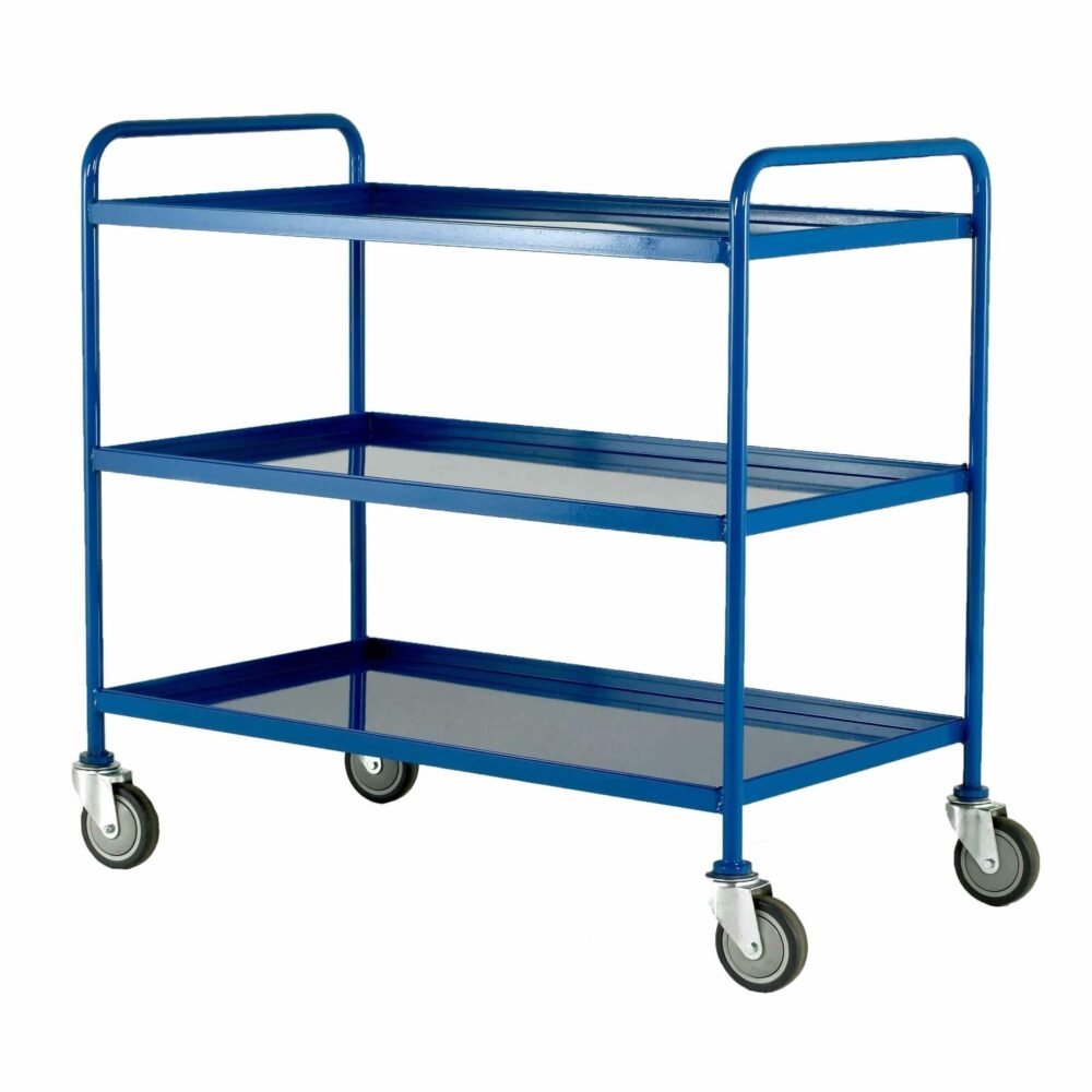 Removable 3 Tray Steel Tray Trolleys