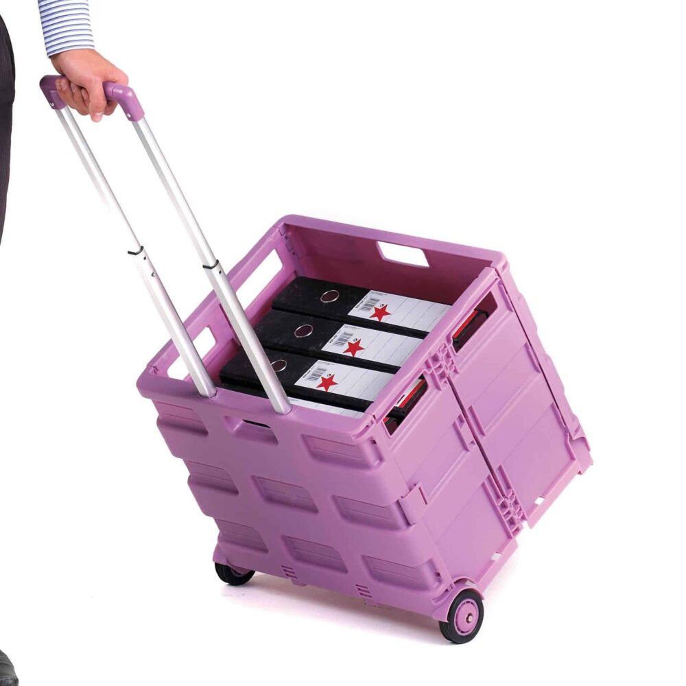 35kg Pink Folding Box Trolley