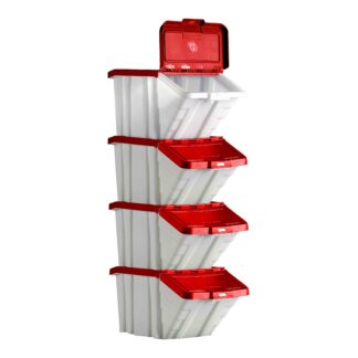 Topstore Multi-functional Containers with Red Lids