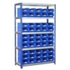 Ecorax Shelving with 50 TC4 Bins