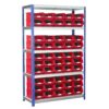 Ecorax Shelving with 50 TC4 Bins
