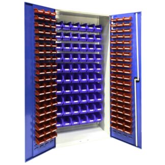 Louvred Panel Cabinet 120 x TC1 and 60 x TC3 Bins