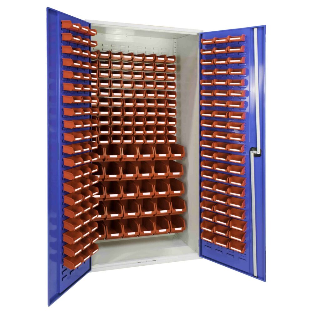 Louvred Panel Cabinet With 280 TC Bins