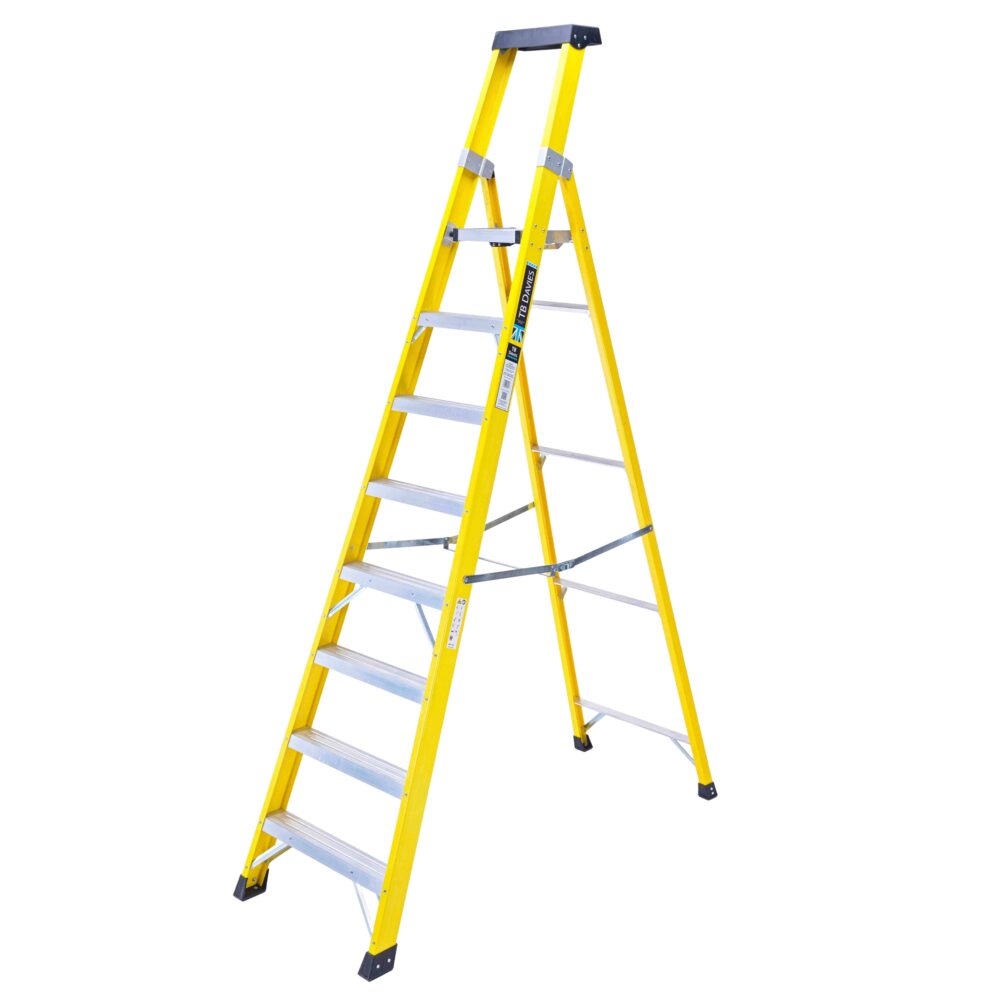 Fibreglass Platform 8 Tread Step Ladders