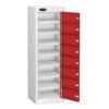 TABBOX Tablet 8 Door Storage Lockers with Red Colour Door and White Carcass