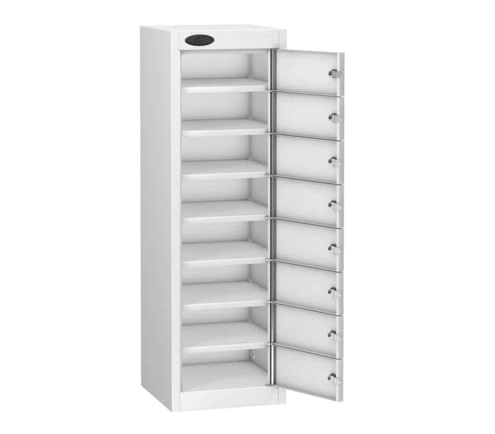 TABBOX Tablet 8 Door Storage Lockers with White Colour Door and White Carcass